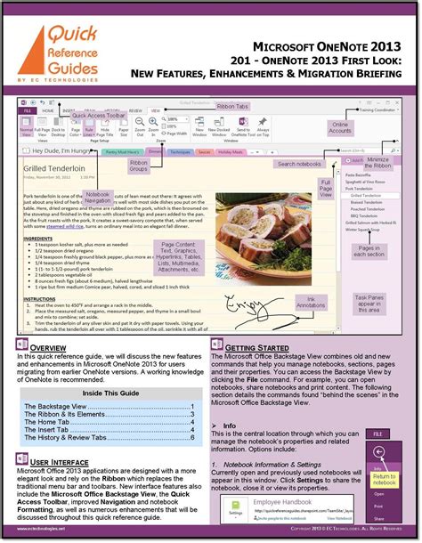 Buy Microsoft Onenote First Look Quick Reference Guide Cheat