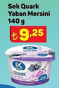 Sek Quark Yaban Mersini 140 g İndirimde Market