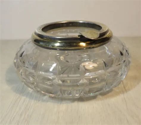 Rare Cendrier Art Deco Val St Lambert Wolfers Crystal Monture