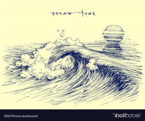 Sea Waves Sketch at PaintingValley.com | Explore collection of Sea ...