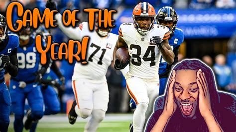 Browns Vs Colts Reaction Game Of The Year Youtube