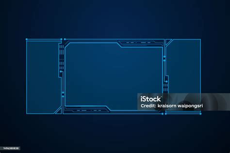 Sci Fi Antarmuka Pengguna Futuristik Desain Bingkai Template Hud Latar