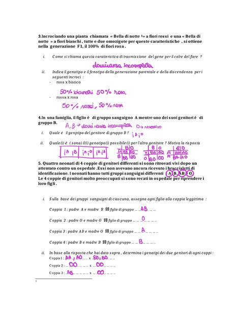 Solution Esercizi Genetica Studypool