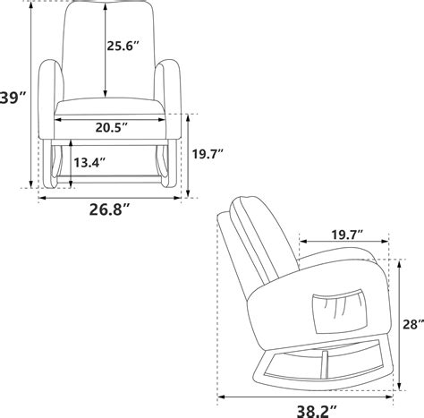 Homvent Mecedora Para Guarder A Silla De Sal N De Interior C Moda