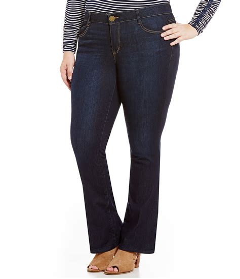 Democracy Plus Size "Ab"solution® Mid Rise Itty Bitty Bootcut Jeans | Dillard's