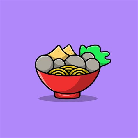 Premium Vector Meatball Cartoon Vector Icon Illustration