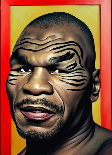 Oil Portrait Of Mike Tyson Painted By Chicago Stable Diffusion