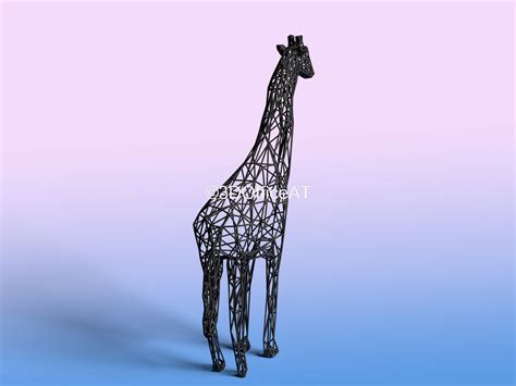 Giraffe Wire Frame Art Resin Printing Free 3d Model 3d Printable