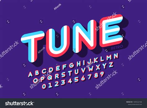 Retro Style Font Design Alphabet Letters Stock Vector Royalty Free