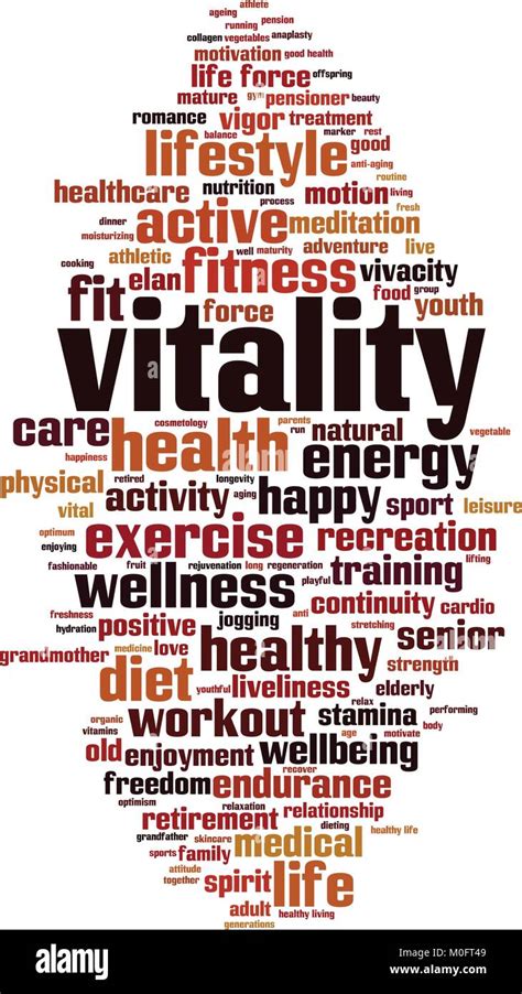 Vitality Word Cloud Concept Vector Illustration Stock Vector Image