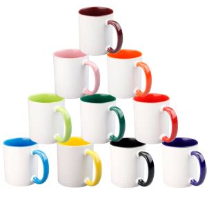 Colored Inner Handle Sublimation Mug Oz Various Colors Quantum