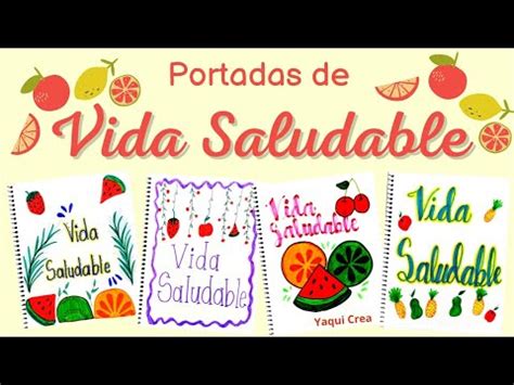 Portadas Para Cuadernos De Vida Saludable Youtube