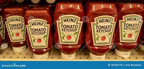 Bottles Of Heinz Ketchup Stacked On Shelves Editorial Photo 179124125