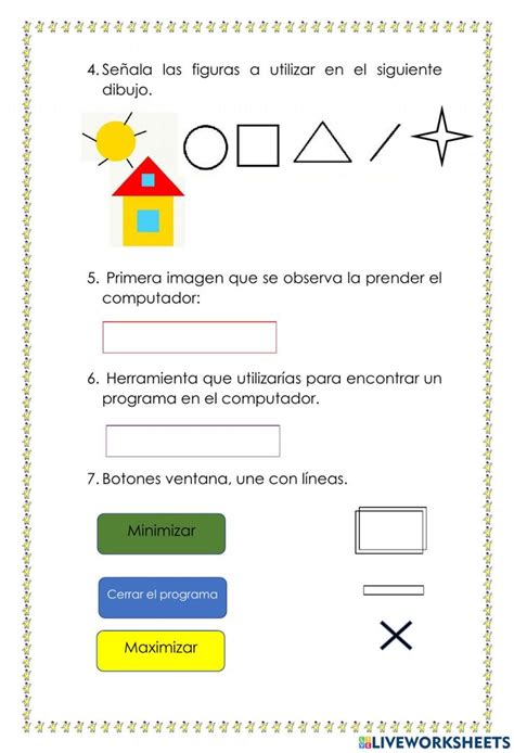 Evaluaci N Inform Tica Grado Primero Worksheet Clase De Inform Tica