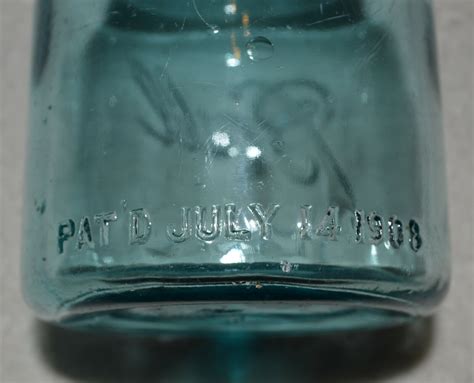 VINTAGE BALL IDEAL BLUE PINT 7 MASON CANNING JAR FRUIT JAR PATD JULY