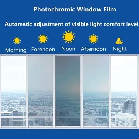 Window Tint 45 75 VLT Smart Photochromic Light Control Film Window