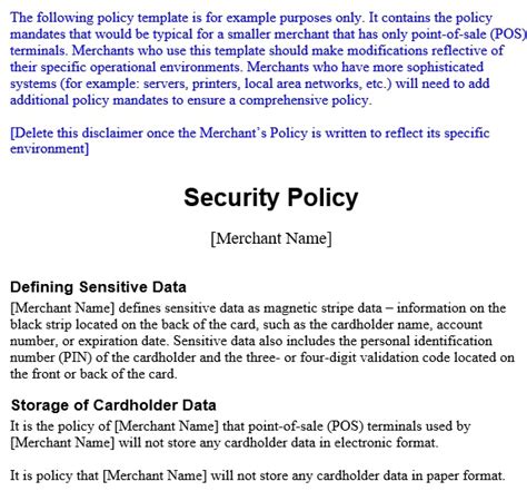 20 Free Information Security Policy Templates [word Pdf] Templatedata