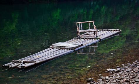 Bamboo rafts, China stock image. Image of parked, colorful - 15864241