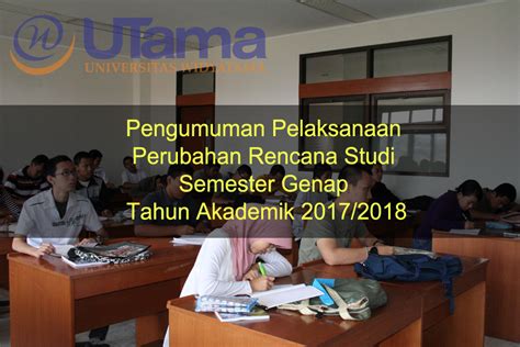 Pengumuman Pelaksanaan Perubahan Rencana Studi Semester Genap Tahun