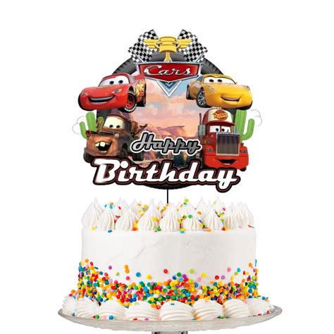 Topper Decorativo Para Torta De Cumplea Os Cars Tu Fiesta A Un Click