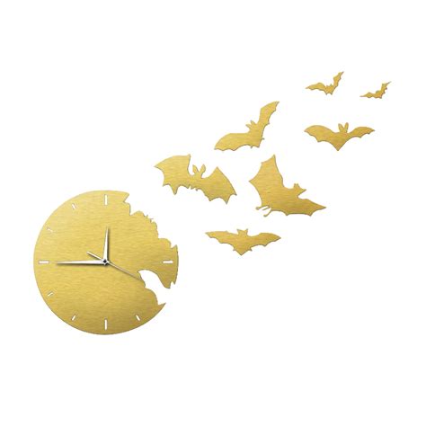 Vocy Halloween Party Favors 3d Wall Clock Bat Wall Decoration Realistic Scary Bat Silhouette