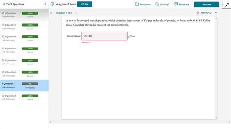 Solved 7 Of 8 Questions