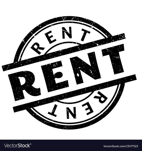 Rent Rubber Stamp Royalty Free Vector Image Vectorstock