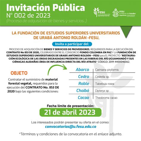 Licitación Pública N 002 de 2023 FESU