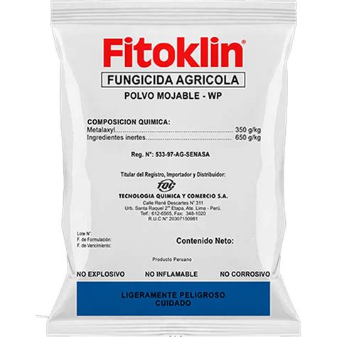 Fitoklin 1kg Metalaxil Fungicida Sistemico Accion Curativa Preventiva Tqc