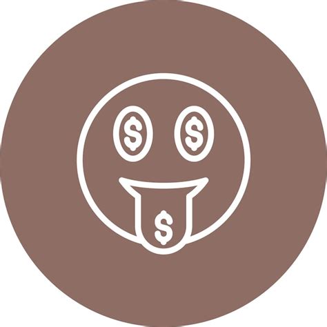 Money Mouth Ilustraci N Del Icono Vectorial De La Cara Del Conjunto De