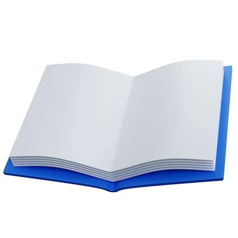 D Interpretazione Vuoto Aperto Libro Isolato Png