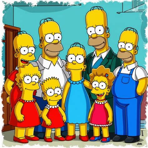 The Simpsons Family | Classic Cartoon Characters | AI Art Generator ...