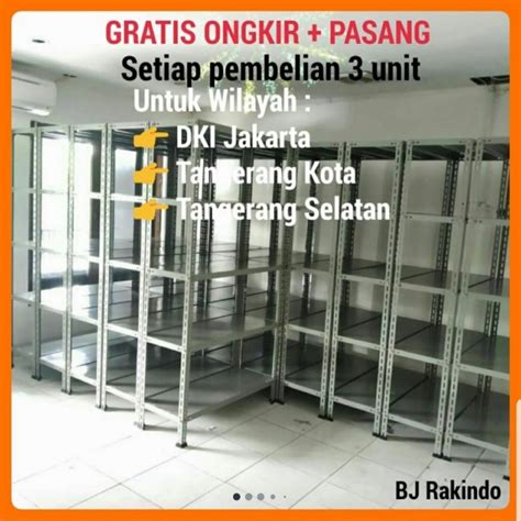 Jual Rak Besi Siku Berlubang Rak Siku 5 Susun P100xl50xt200cm