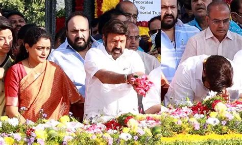 Balakrishna Pays Tribute To Ntr At Ntr Ghat In Hyderabad