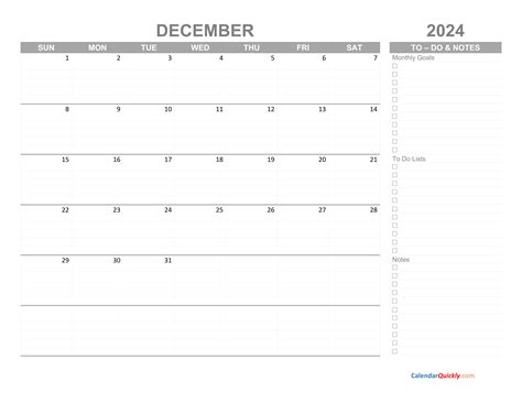 Calendar December 2024 Printable Free - Mab Devonna