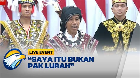 Pidato Sidang Tahunan MPR RI Jokowi Tegaskan Dirinya Bukan Pak Lurah