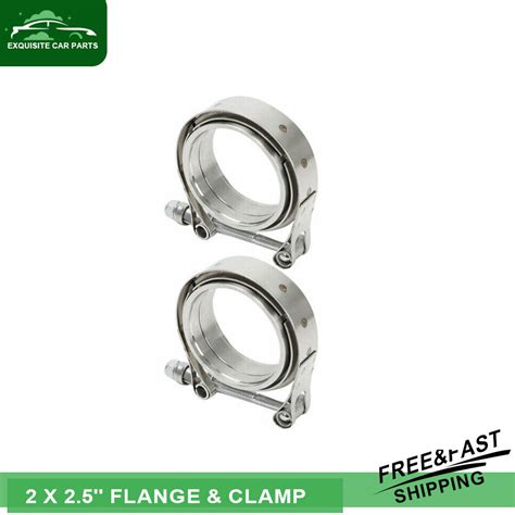 X Inch Stainless Steel V Band Flange Clamp Kit For Turbo