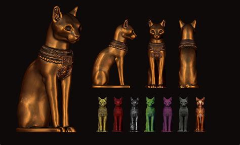 Egyptian Ritual Cat Sekhmet Goddess Bastet Goddess D Model D