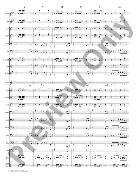 La Virgen De La Macarena Solo Trumpet And Concert Band Score