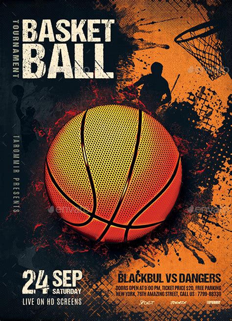 Basketball Tournament Flyer Print Templates Graphicriver