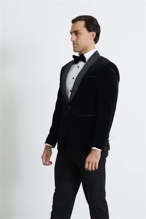 Suitor Black Velvet Tuxedo Hire Suit And Tuxedo Rentals Suitor Suit