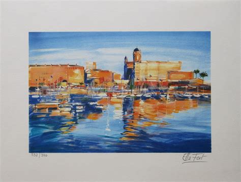 Ella Fort Port De Saint Raffael Hand Signed Colour Lithograph Etsy