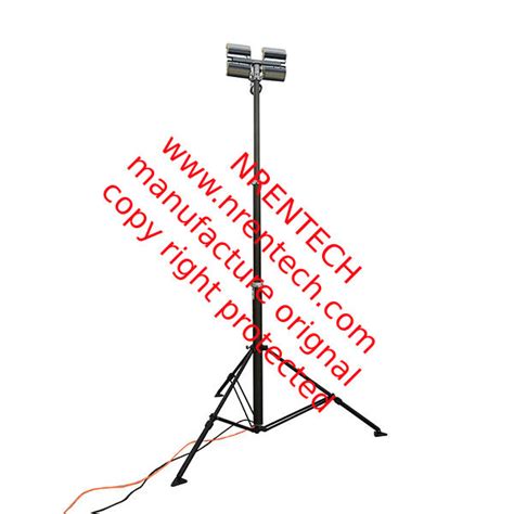 4 2m Height Pneumatic Telescopic Mast Tower Light 4x50W LED Lamps