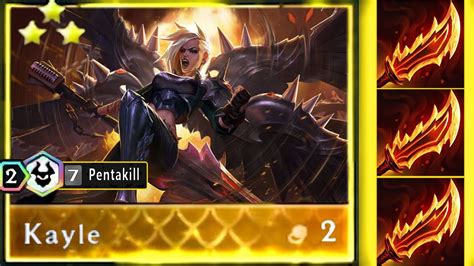 Instant Cast 3x Guinsoo Kayle ⭐⭐⭐ 7 Pentakill Kayle 3 Star Tft