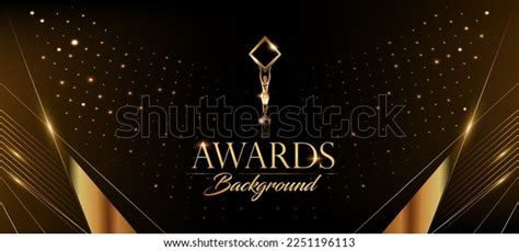 Golden Awards Background Jubilee Night Decorative Stock Vector (Royalty ...