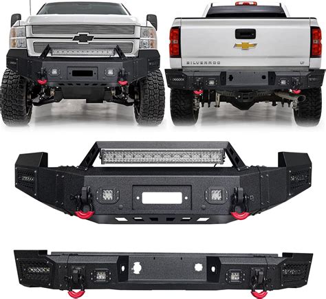 Amazon Tioyar Front And Rear Bumper Black Texture Compatible With