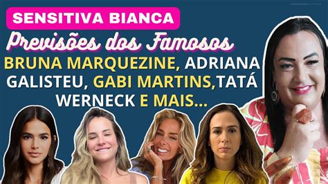 Sensitiva Bianca Previs Es Dos Famosos Para Setembro E Outubro Bruna