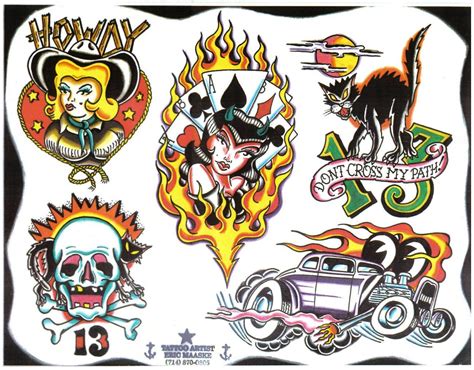 Traditional Hot Rod Traditional Tattoo Flash American Traditional