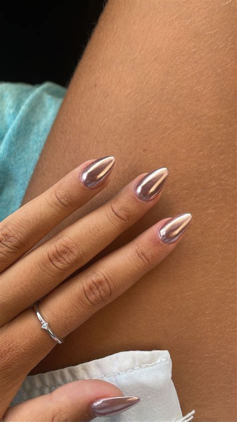 Best 23 Tan Chrome Nails You Must Try This Year