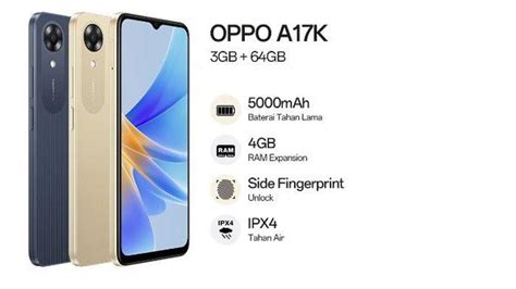 Spesifikasi Dan Harga HP OPPO A17k Resmi Turun Rp 200 000 Speknya